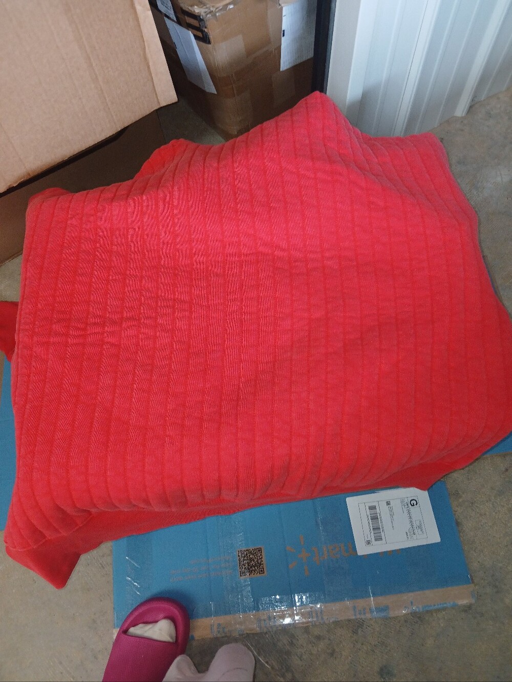 FP Movement by Free People Quilted Oversized Hoodie in Red - Picture 8 of 8